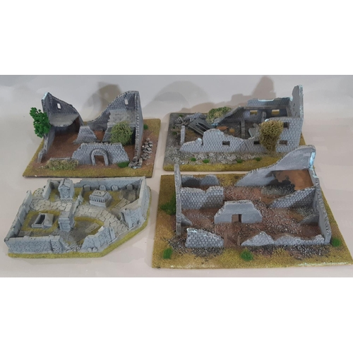 339 - Large quantity of model terrain and scenery building  parts and materials for Warhammer type games (... 