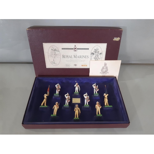 363 - Four sets of Britains Royal Marine soldier figures including ltd. ed. box sets of Tercentenary Celeb... 