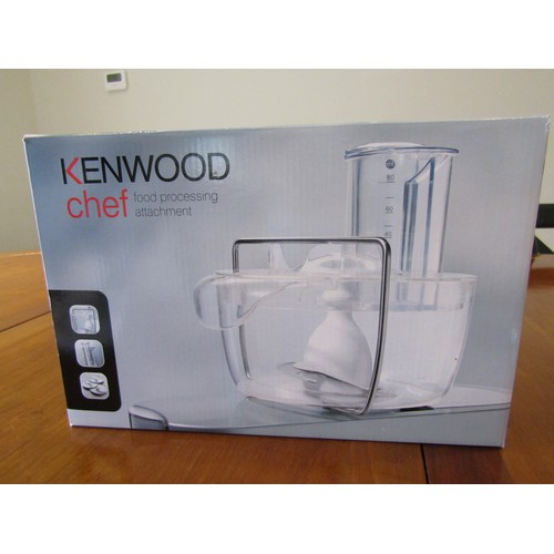 1464 - A Kenwood Chef food mixer and the Kenwood Chef food processor attachment, an assortment of blades, w... 