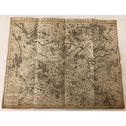 102 - J. COVENS & C. MORTIER - Map of the Viscounty of Paris (published by Guillaume de L'Isle 1675-1726):... 