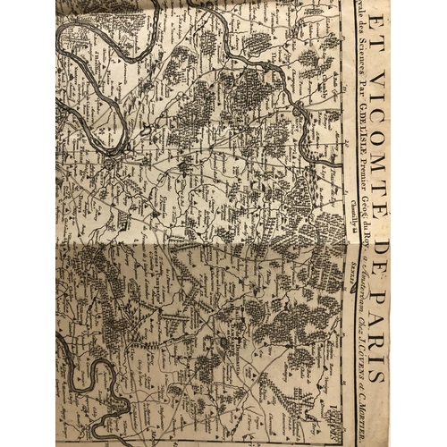 102 - J. COVENS & C. MORTIER - Map of the Viscounty of Paris (published by Guillaume de L'Isle 1675-1726):... 