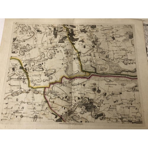 104 - A COLLECTION OF PRINTS INCLUDING EIGHT MAPS: Thomas Kitchin (1718-1784) - 'A New Map of Pembrokeshir... 