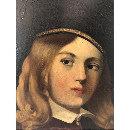 113 - Italian School, 18th/19th Century - Portrait of a Young Man, oil on board, unsigned, 29 x 24 cm, bir... 