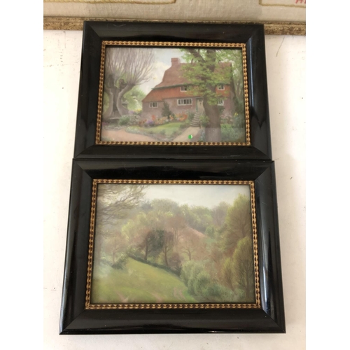 139 - GROUP OF PAINTINGS AND A TAPESTRY: 'The Old Farmhouse, Speldhurst, 1939-1946', needlepoint, 62 x 72 ... 