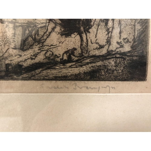 25 - FRANK BRANGWYN (1867-1956) - etching, signed in pencil below and labelled verso, 13 x 16.5 cm, mount... 