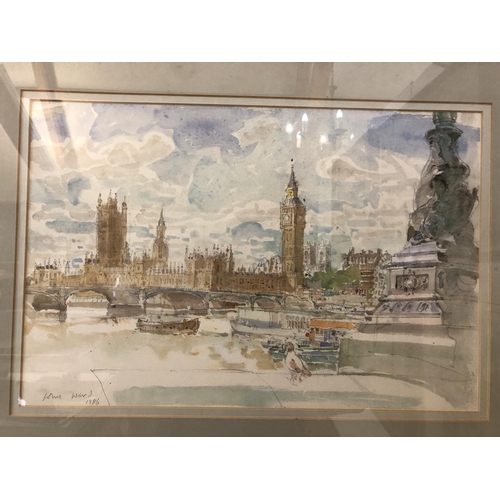 29 - JOHN STANTON WARD R.A. (1917-2007) - 'Two Views of the Palace of Westminster', limited edition print... 