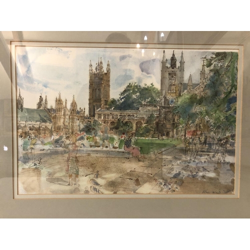 29 - JOHN STANTON WARD R.A. (1917-2007) - 'Two Views of the Palace of Westminster', limited edition print... 