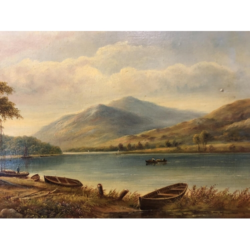 35 - Henry Harris (1852-1926) - 'Loch Lomond', oil on canvas, signed lower left, titled in pencil verso, ... 