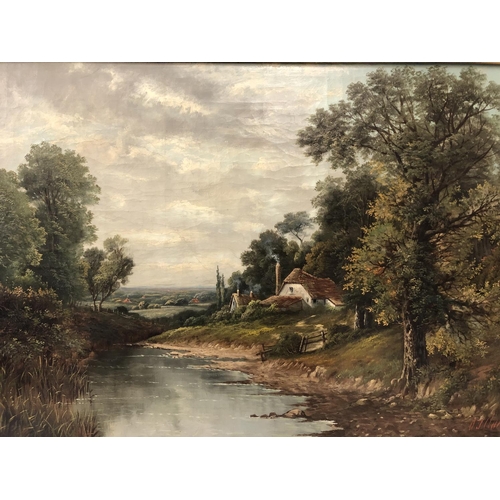 43 - Octavius Thomas Clark (1850-1921) - 'Near Ongar, Essex', oil on canvas, signed lower right, titled i... 