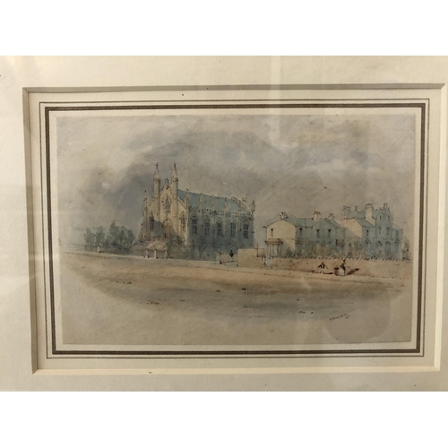 53 - W. C. Clennell (19th century) - 'Church at Cheltenham', 1845, watercolour on paper, signed and dated... 