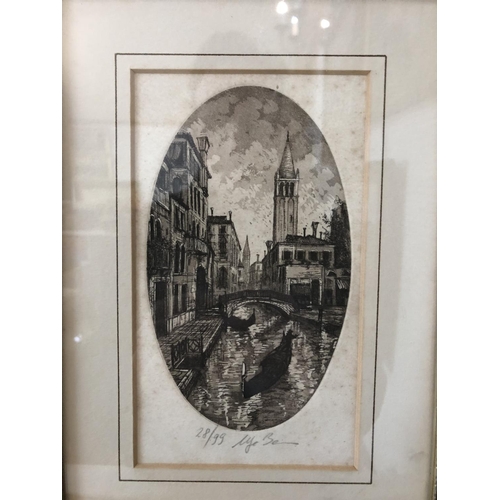 83 - FOUR FRAMED WORKS: Edna de Maurice - 'Tetbury in The Cotswolds', 1984, pen and watercolour, signed l... 