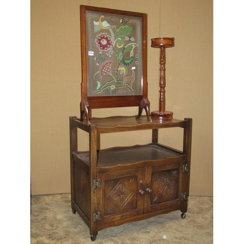 2151 - A collection of miscellaneous furniture to include a small inlaid Edwardian mahogany side cabinet, f... 