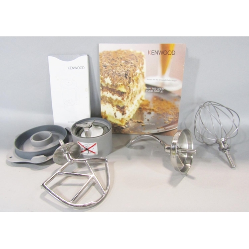 1464 - A Kenwood Chef food mixer and the Kenwood Chef food processor attachment, an assortment of blades, w... 