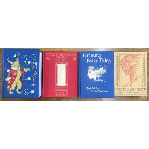 200 - The Blue Fairy Book, Grimm's Fairy Tales, Hans Andersons Fairy Tales, The Fables of Aesop, together ... 