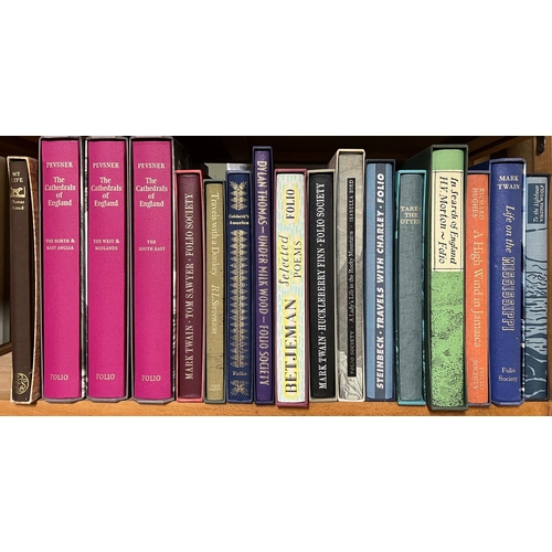 201 - Folio Society - 17 volumes Pevsner - The Cathedrals of England, 3 volumes, etc