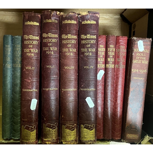 219 - WWI Interest - The Great War, ten volumes, The Times History of the War, etc