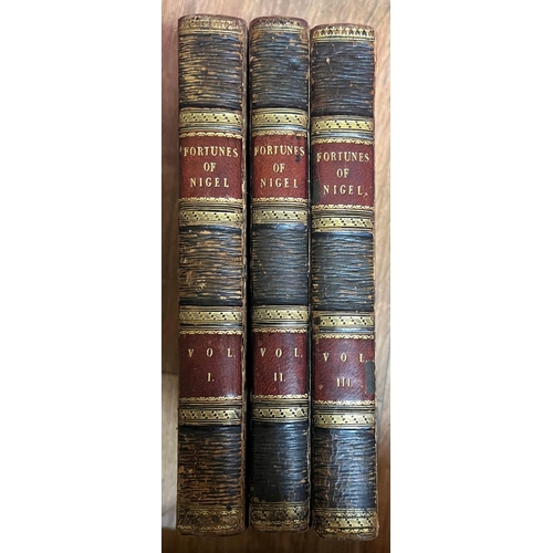 222 - A collection of 19th century decorative bindings, some in vellum to include three volumes of Sir Wal... 