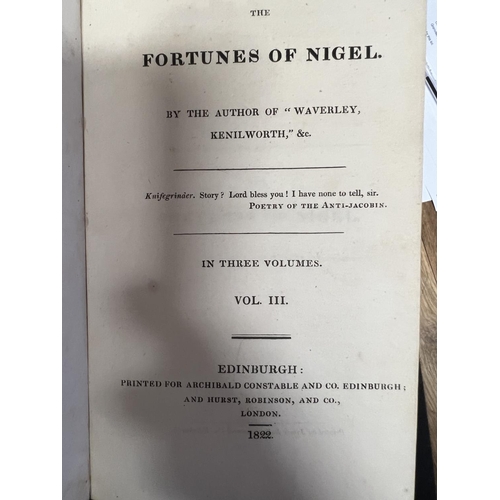 222 - A collection of 19th century decorative bindings, some in vellum to include three volumes of Sir Wal... 