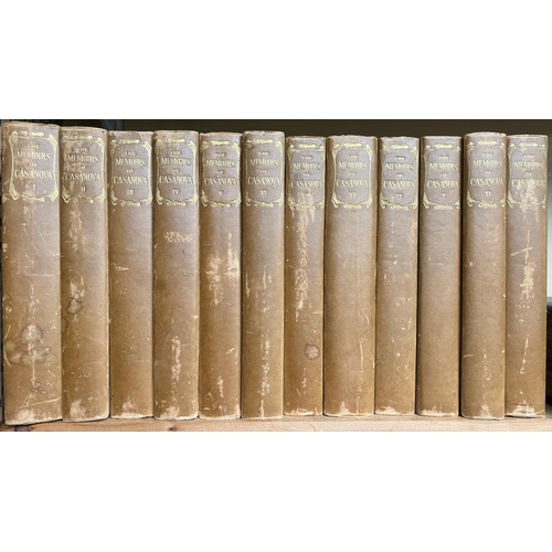 256 - The Memories of Casanova, 12 volumes, subscribers set - Venetian Society, 1929, limited to 550 sets