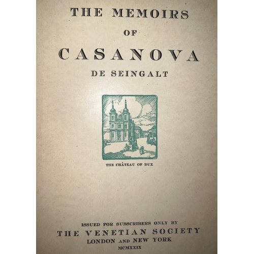 256 - The Memories of Casanova, 12 volumes, subscribers set - Venetian Society, 1929, limited to 550 sets