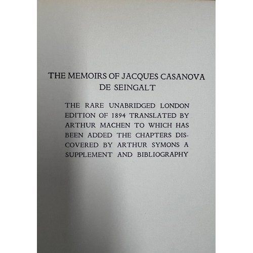 256 - The Memories of Casanova, 12 volumes, subscribers set - Venetian Society, 1929, limited to 550 sets