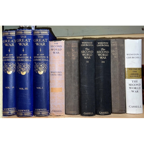 261 - Churchill - The Great War, three volumes, WWII, six volumes