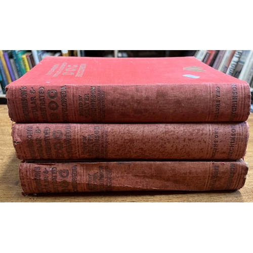 262 - Hutchinsons Dog Encyclopaedias, three volumes, cloth bound