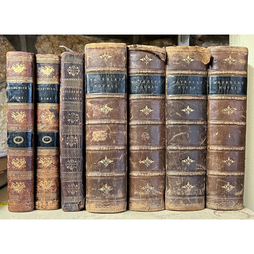 271 - Sir Water Scott - The Waverley Novels, four volumes 1868, Goldsmiths Roman History, two volumes, and... 