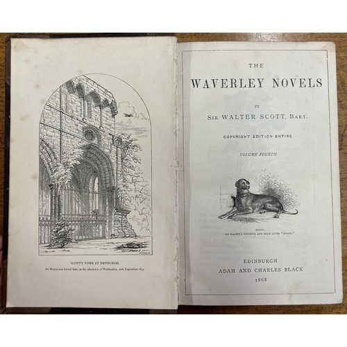 271 - Sir Water Scott - The Waverley Novels, four volumes 1868, Goldsmiths Roman History, two volumes, and... 