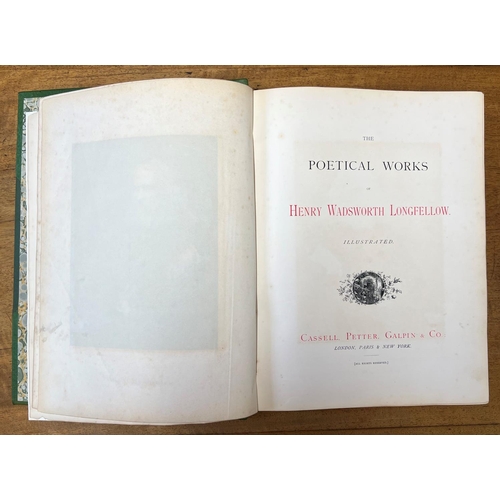 276 - The Poetical Works of Longfellow with illustrations, published by Cassell Petter, Galpin & Co - rebo... 