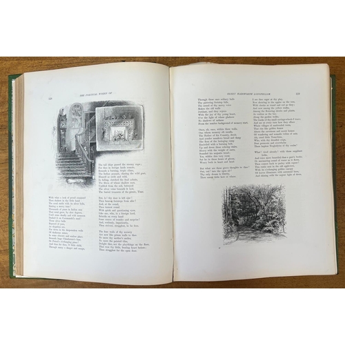 276 - The Poetical Works of Longfellow with illustrations, published by Cassell Petter, Galpin & Co - rebo... 