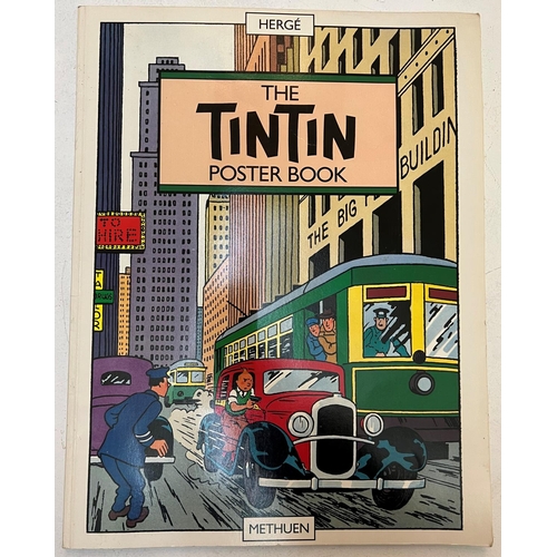 291 - Herge - Tin Tin poster book 1989 containing 21 coloured images