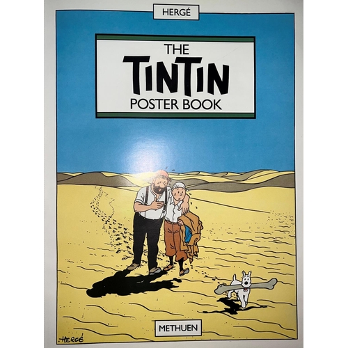 291 - Herge - Tin Tin poster book 1989 containing 21 coloured images