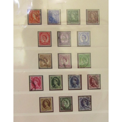 302 - An album of QEII stamps from early definitives 1960 to commemoratives 1969, additional pages for Isl... 