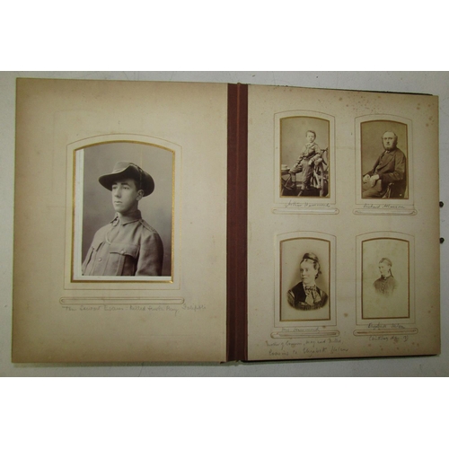 313 - A quantity of Victorian and later photographic albums, English and European, some portraiture, some ... 