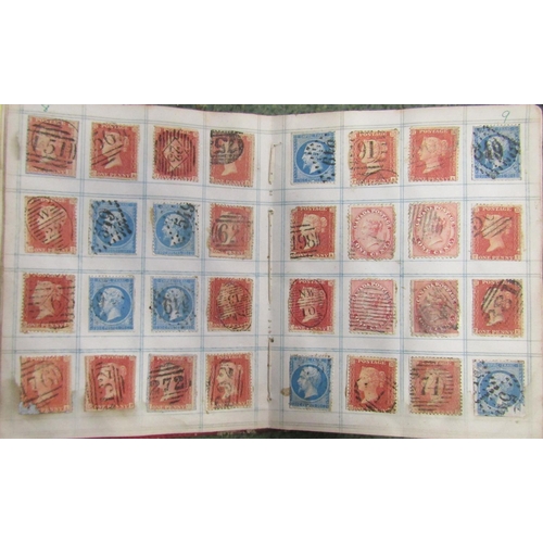 314 - A small Victorian postage stamp album containing a selection of Victorian early and 20th century eng... 