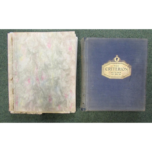 315 - Criteria stamp album containing a worldwide selection of stamps, mainly 1920 - 40s period and a furt... 