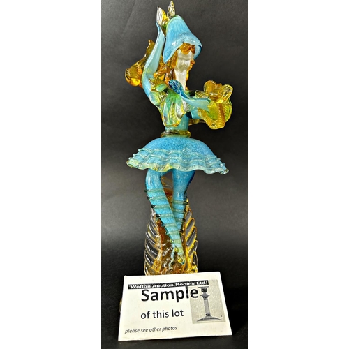 1131 - A Franco Toffolo Murano glass female dancer, signed 'Franco Toffollo', a quantity of Murano and othe... 