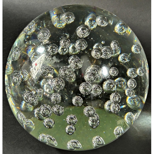 1170 - A large Bubbles Glass Ball Paperweight, 18cm high approx.