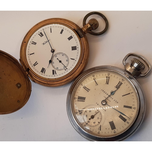 1428 - Pair of Edwardian 15ct cufflinks, 6.1g, an 1891 crown, a cheroot holder, a silver watch chain, furth... 