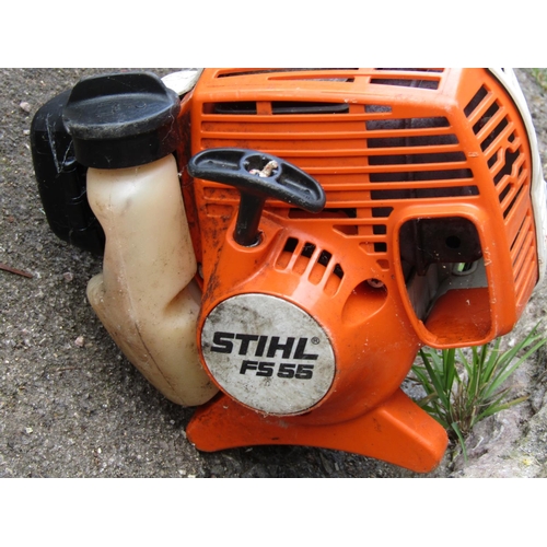 2056A - A Stihl FS55 petrol strimmer with cow horn handle