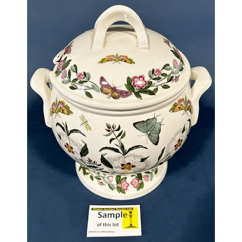 1004 - A large collection of Portmeirion Botanical pottery comprising large lidded two handled tureen, coff... 