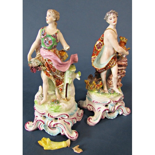 1058 - Four Sampson porcelain figures depicting the four seasons, autumn, winter, spring, summer