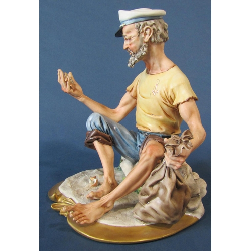 1059 - A Capodimonte figure of a sailor