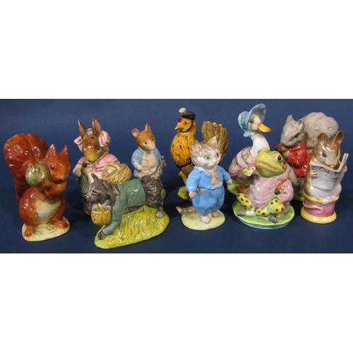 1085 - A large collection of Beswick Beatrix Pottery figures to include Jemima Puddleduck, Benjamin Bunny, ... 