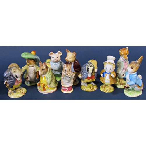 1085 - A large collection of Beswick Beatrix Pottery figures to include Jemima Puddleduck, Benjamin Bunny, ... 