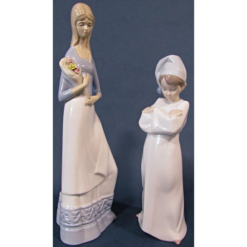 1086 - A large collection of Lladro figures to include three nuns, children in various poses, girl carrying... 