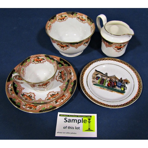 1091 - A collection blue and white Alcock's Semi-China 'willow' type pattern dinner wares comprising a grad... 