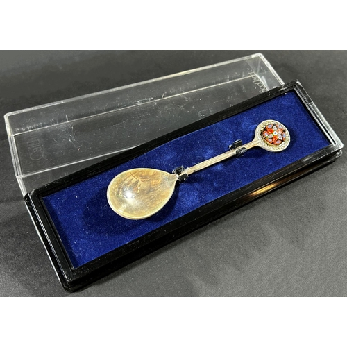 1201 - A silver cased pocket watch, and a small quantity of loose flatware.