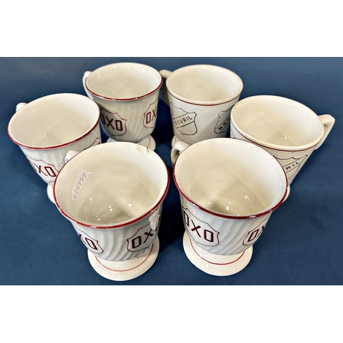 1083 - A collection of four vintage Oxo and two Bovril mugs